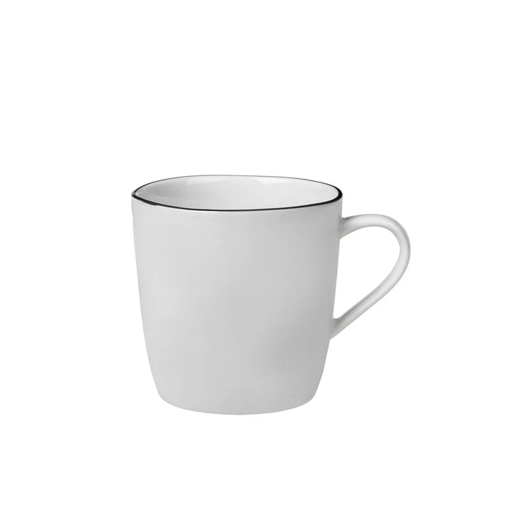 Broste Copenhagen - Salt teacup, Ø 11.5, white / black