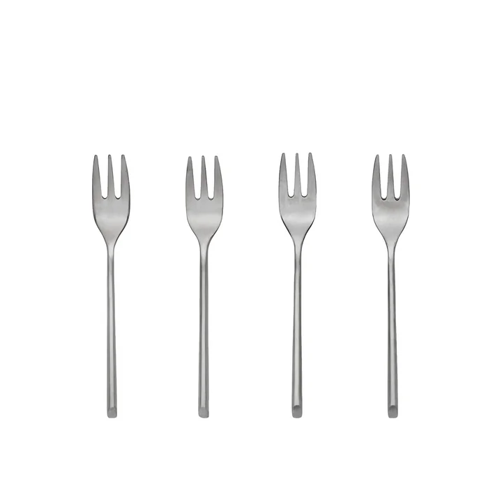Broste Copenhagen - Sletten cake fork, satin-finish stainless steel (4 pcs.)