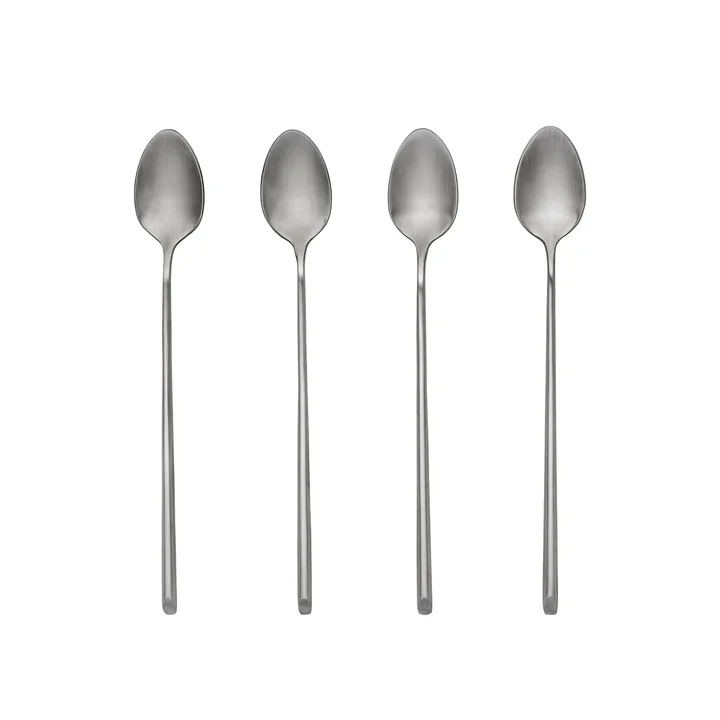 Broste Copenhagen - Sletten spoon long, satin stainless steel (4 pcs.)