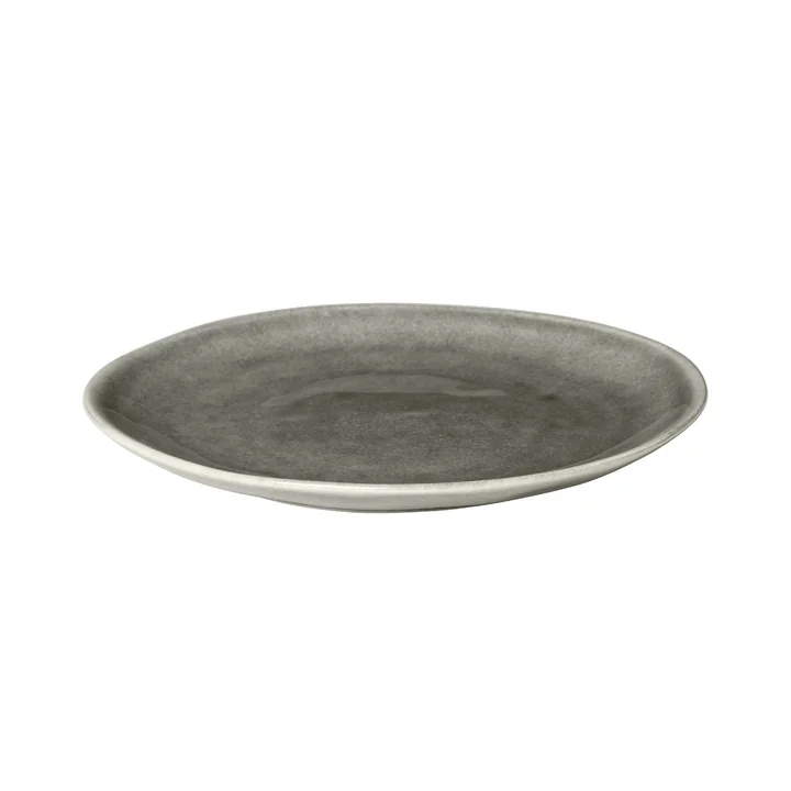 Broste Copenhagen - Nordic Rain Dessert plate, Ø 20 x H 2.2 cm, gray