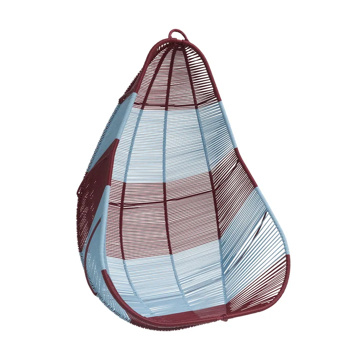 Acapulco Design - Acapulco hanging chair, CDMX_1, light blue / burgundy red