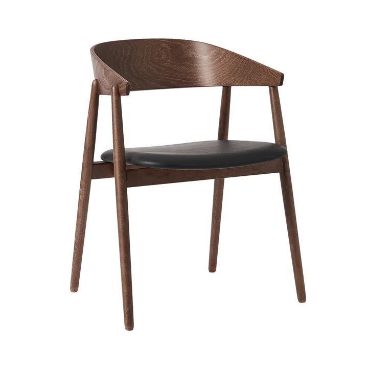 Andersen Furniture - AC2 Chair, smoked beech / PU leather black