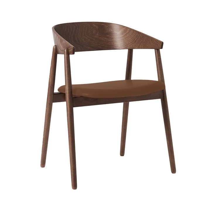 Andersen Furniture - AC2 Chair, smoked beech / PU leather brown
