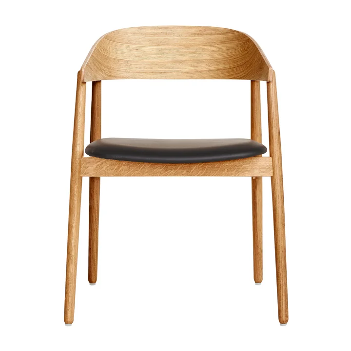 Andersen Furniture - AC2 Chair, matt lacquered oak / black PU leather