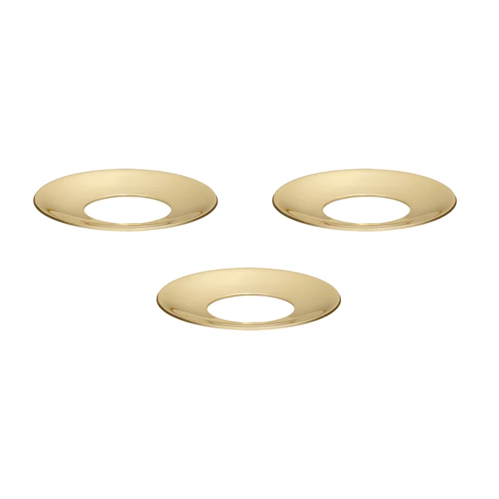 Stoff Nagel - Cuff candle holder, brass (set of 3)