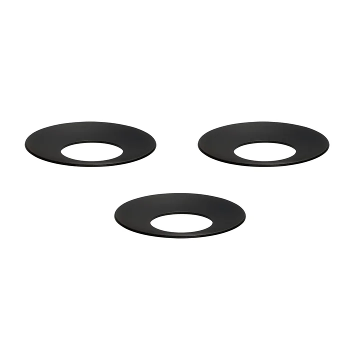 Stoff Nagel - Cuff candle holder, black (set of 3)
