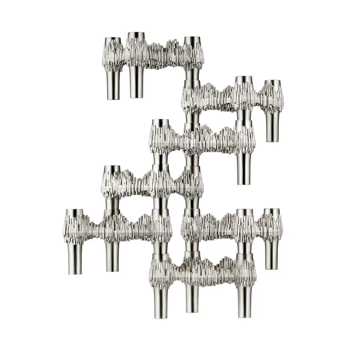 Stoff Nagel - Quist Candle holder, brushed chrome