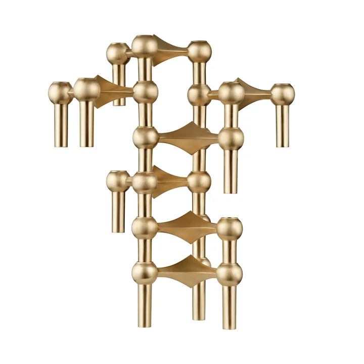 Stoff Nagel - Candlestick, brushed brass