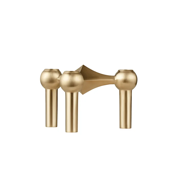 Stoff Nagel - Candlestick, brushed brass