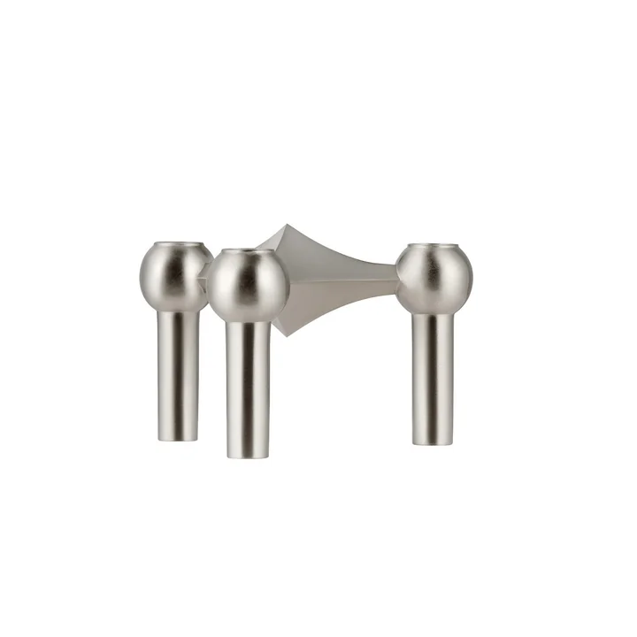 Stoff Nagel - Candle holder, brushed chrome