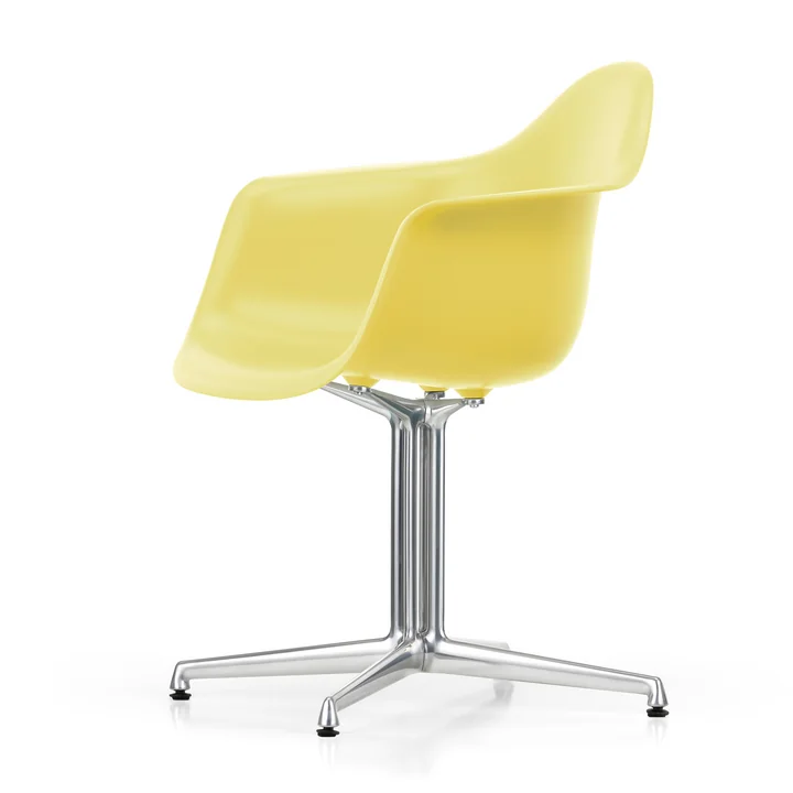 Vitra - Eames Plastic Armchair DAL RE, polished / citron (felt glides basic dark)