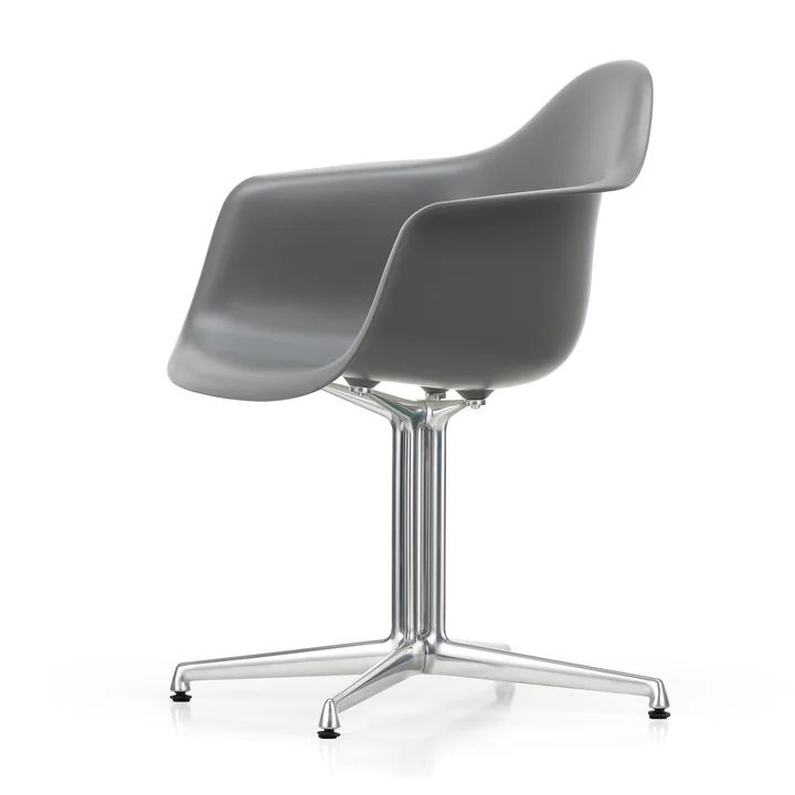 Vitra - Eames Plastic Armchair DAL RE, polished / granite gray (felt glides basic dark)