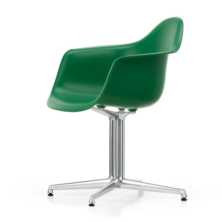 Vitra - Eames Plastic Armchair DAL RE, polished / emerald (felt glides basic dark)