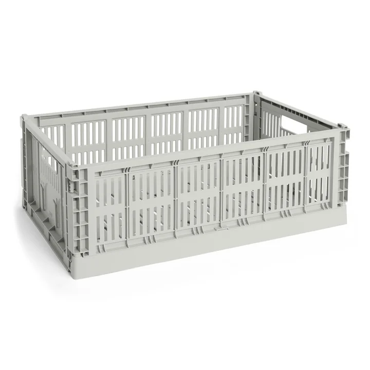 HAY - Colour Crate Basket L, 53 x 34.5 cm, gray, recycled