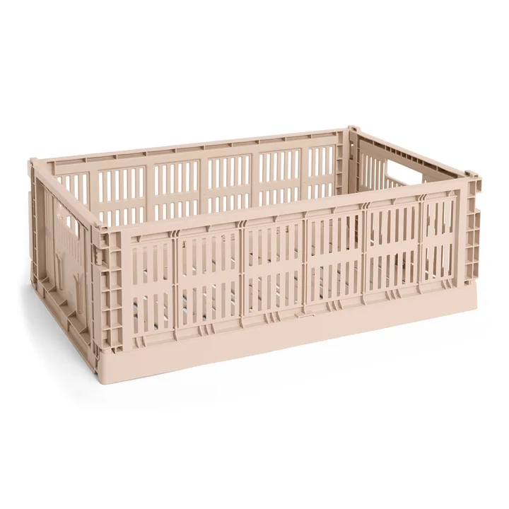HAY - Colour Crate Basket L, 53 x 34.5 cm, powder, recycled