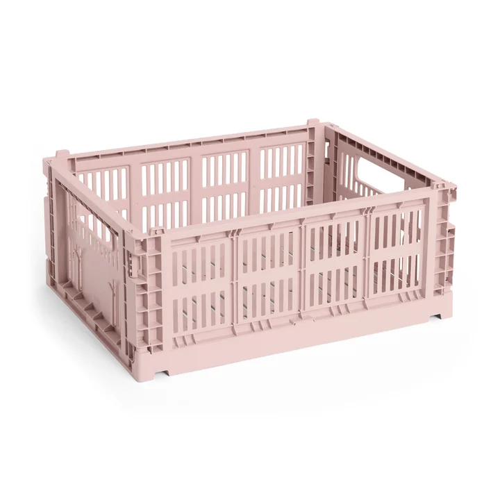 HAY - Colour Crate basket M, 34.5 x 26.5 cm, blush, recycled