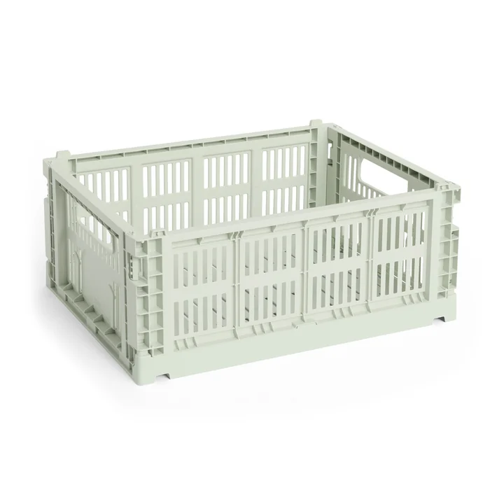 HAY - Colour Crate basket M, 34.5 x 26.5 cm, mint, recycled