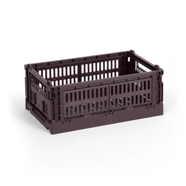 HAY - Colour Crate Basket S, 26.5 x 17 cm, bordeaux, recycled