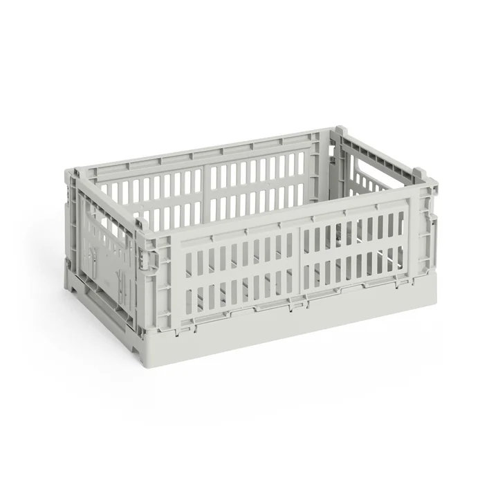 HAY - Colour Crate Basket S, 26.5 x 17 cm, gray, recycled