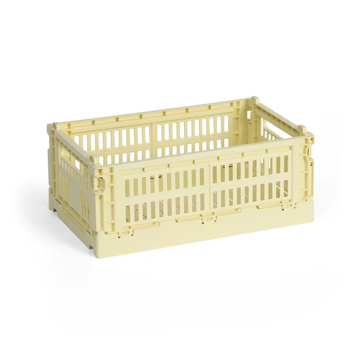 HAY - Colour Crate Basket S, 26.5 x 17 cm, light yellow, recycled