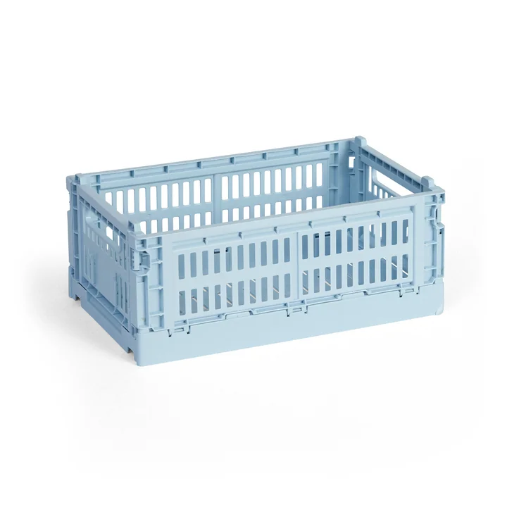 HAY - Colour Crate Basket S, 26.5 x 17 cm, soft blue, recycled