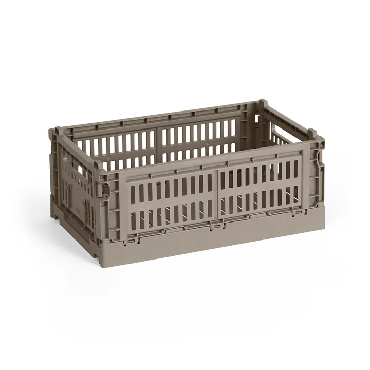 HAY - Colour Crate Basket S, 26.5 x 17 cm, warm gray, recycled