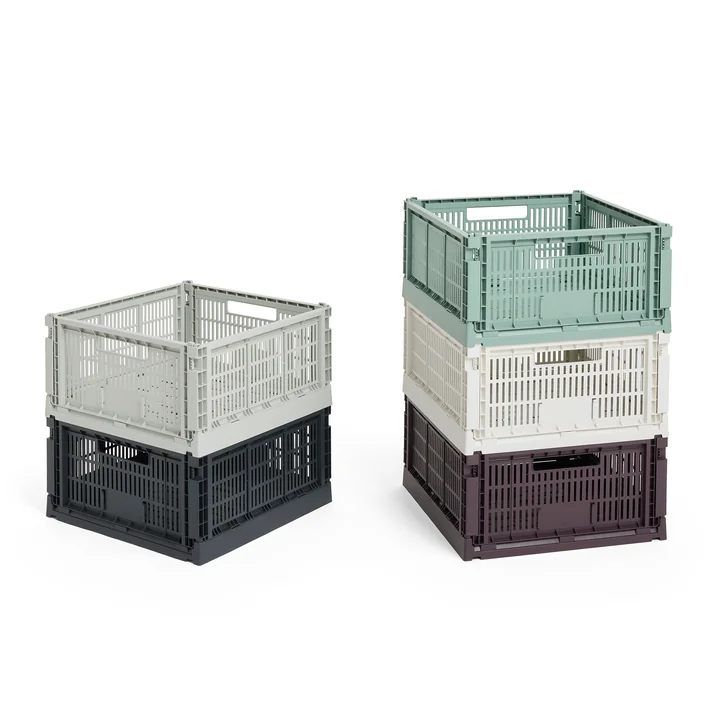 HAY - Colour Crate Square M basket, 29.5 x 29.5 cm, recycled