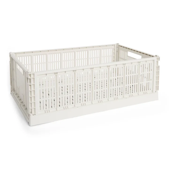 HAY - Colour Crate Basket XL, 68 x 42 cm, off-white, recycled