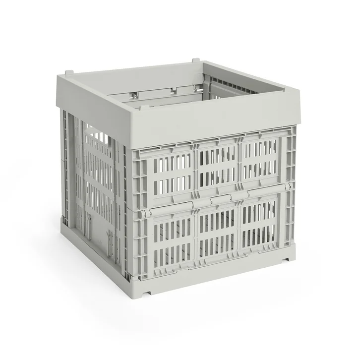 HAY - Color Crate basket Cube, 29.5 x 29.5 cm, grey, recycled