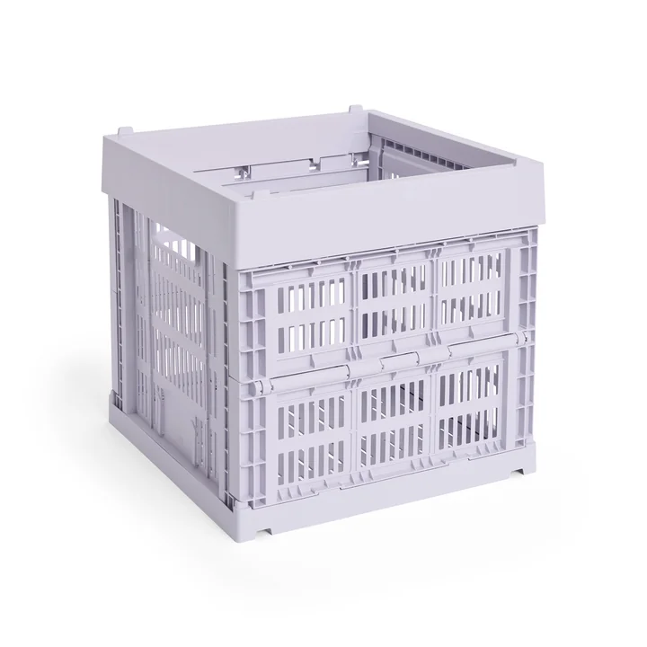 HAY - Colour Crate basket Cube, 29.5 x 29.5 cm, lavender, recycled