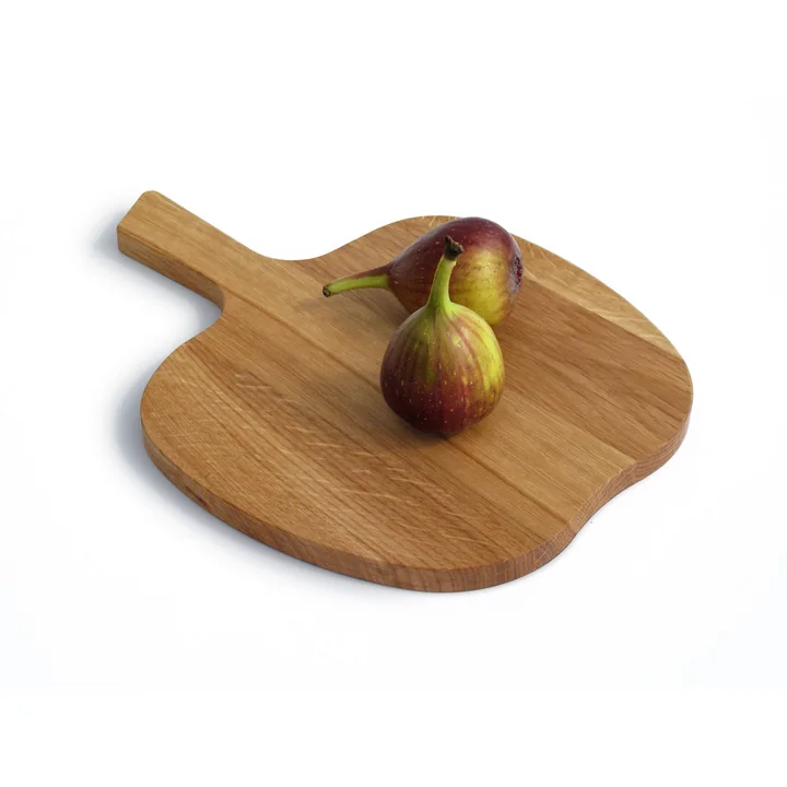 side by side - Sweet and sour apple cutting board, 28.5 x 21 cm, natural oak