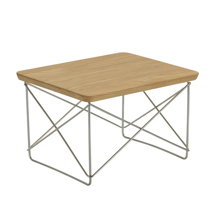 Vitra - Eames Occasional Table LTR , chestnut / stainless steel