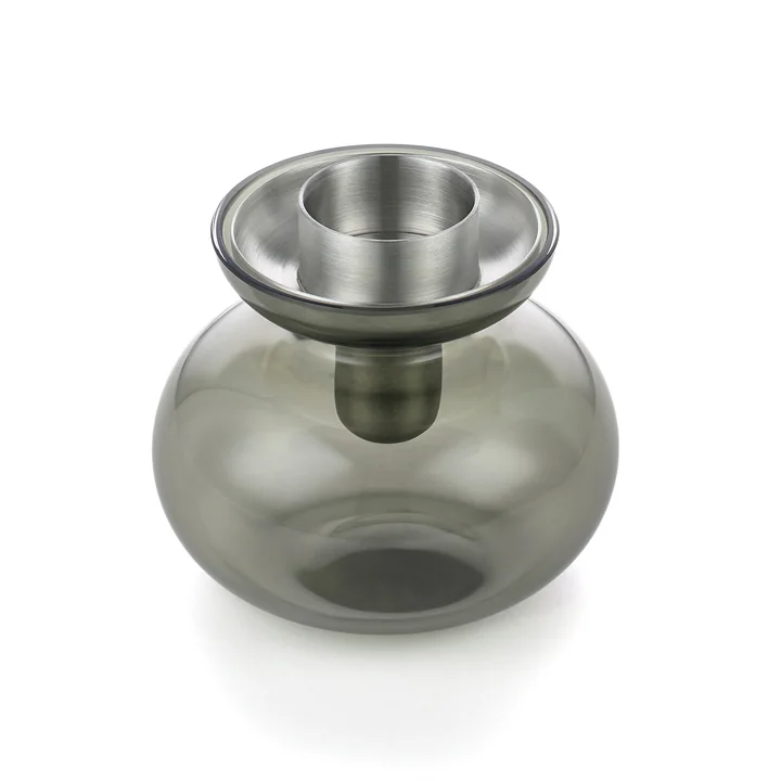 Zone Denmark - Inu vase / candle holder, smoked grey