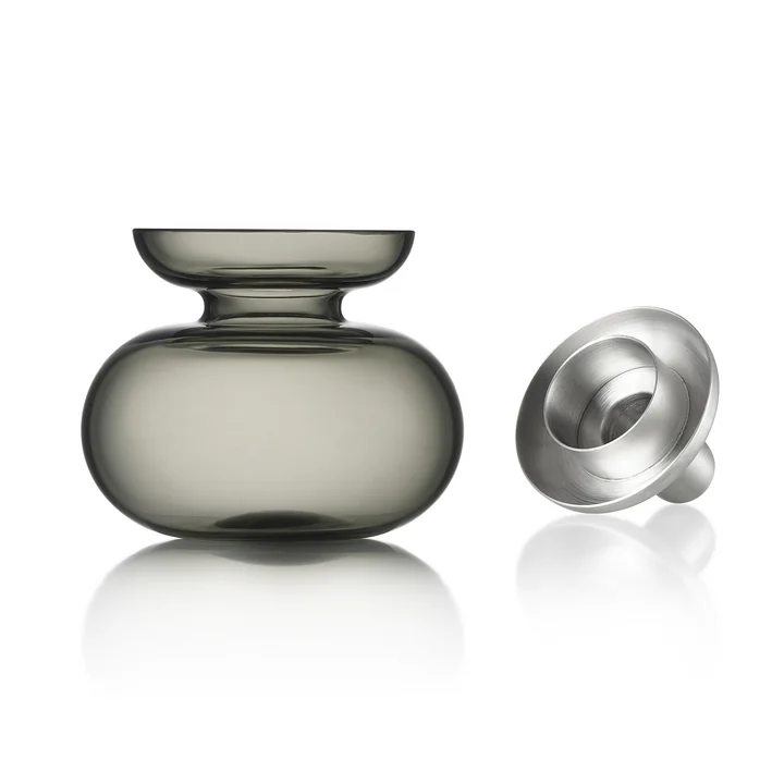 Zone Denmark - Inu vase / candle holder, smoked grey