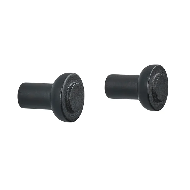 Zone Denmark - Sensu Coat hook Ø 2.5 cm, black (set of 2)