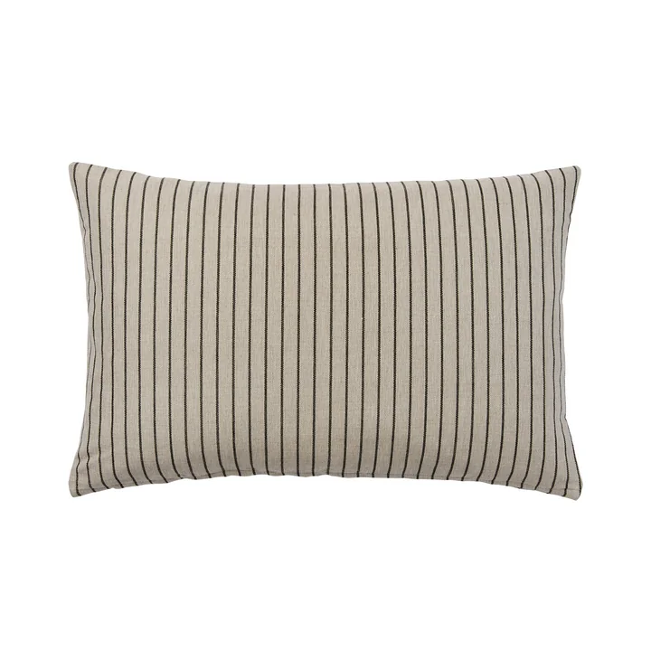 Broste Copenhagen - Karen Cushion cover, 40 x 60 cm, light beige / black