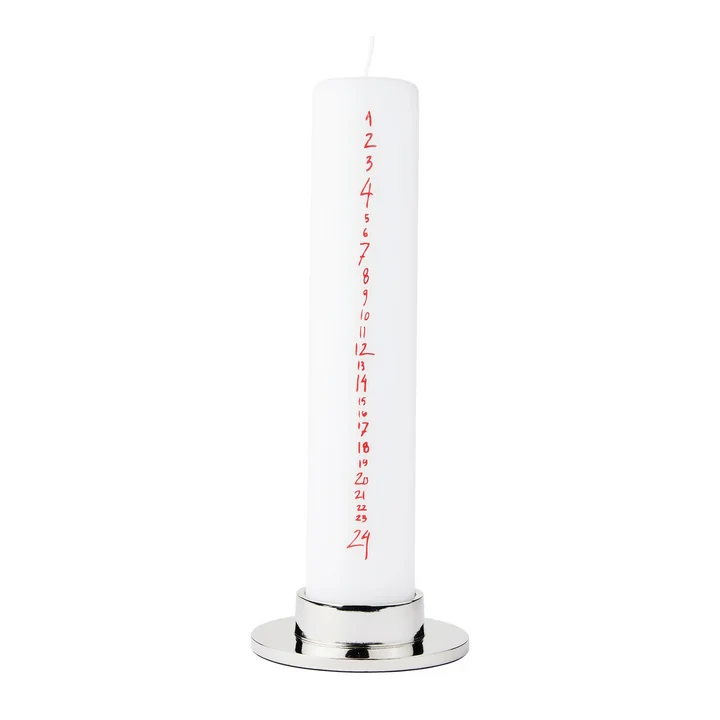 Broste Copenhagen - Maro Candlestick, Ø 10 x H 4 cm, silver