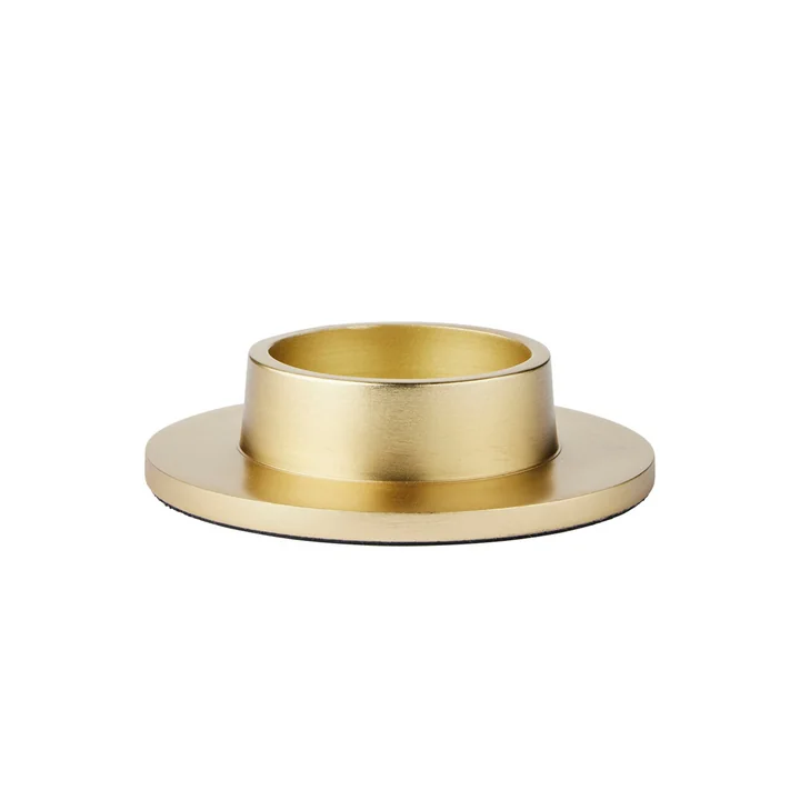 Broste Copenhagen - Maro Candlestick, Ø 10 x H 4 cm, brass