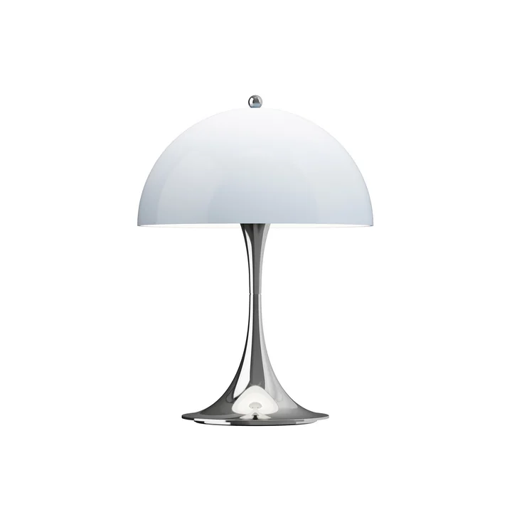 Louis Poulsen - Panthella 250 Portable V3 rechargeable LED table lamp, chrome / opal blue-grey
