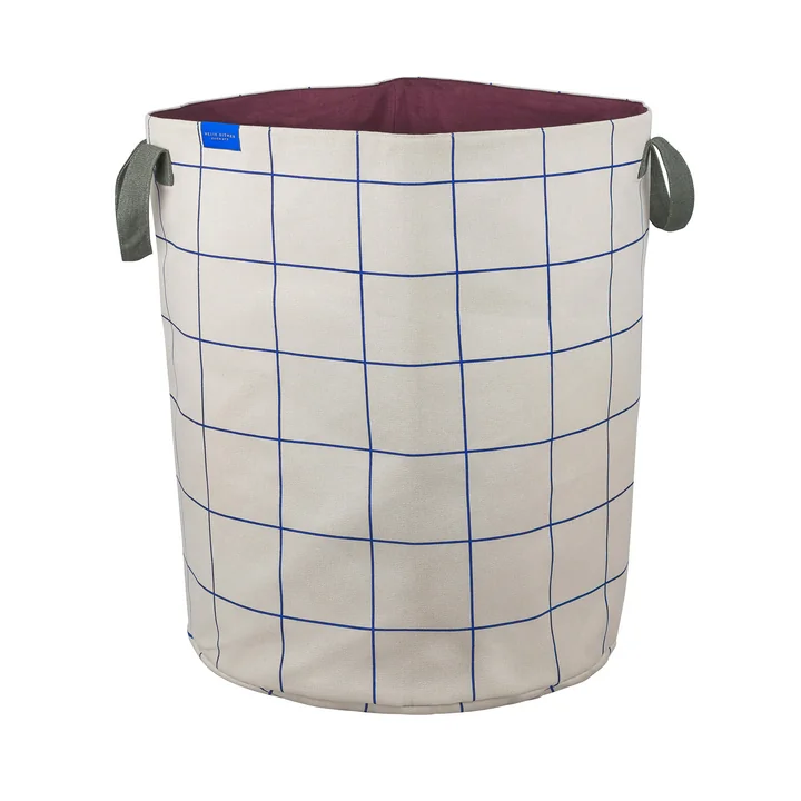 Mette Ditmer - Mesh Laundry basket, H 50 cm, cobalt / sand