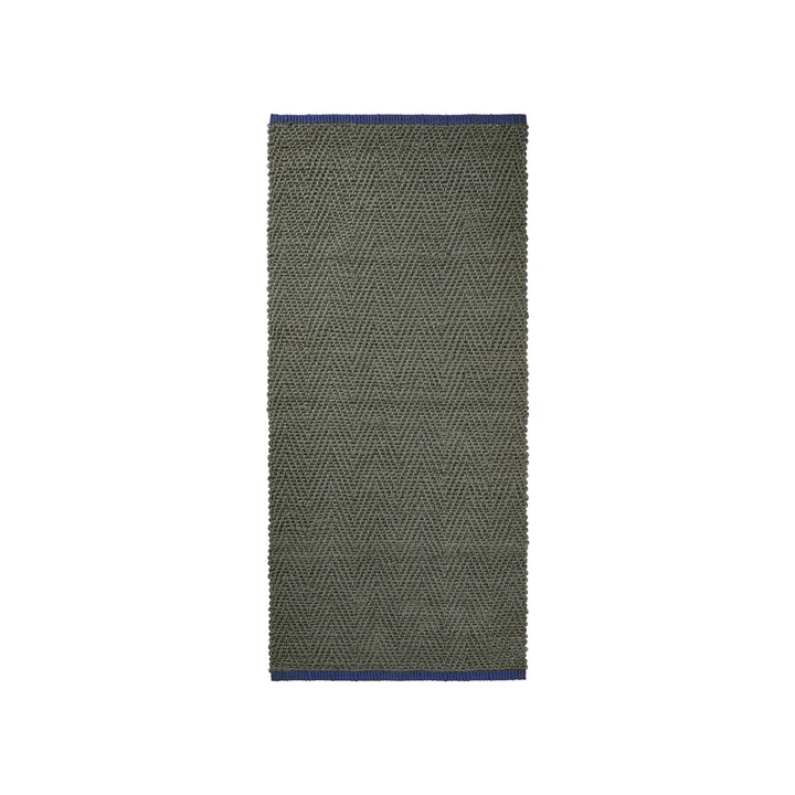 Mette Ditmer - Notes Jute rug, 70 x 150 cm, dark olive