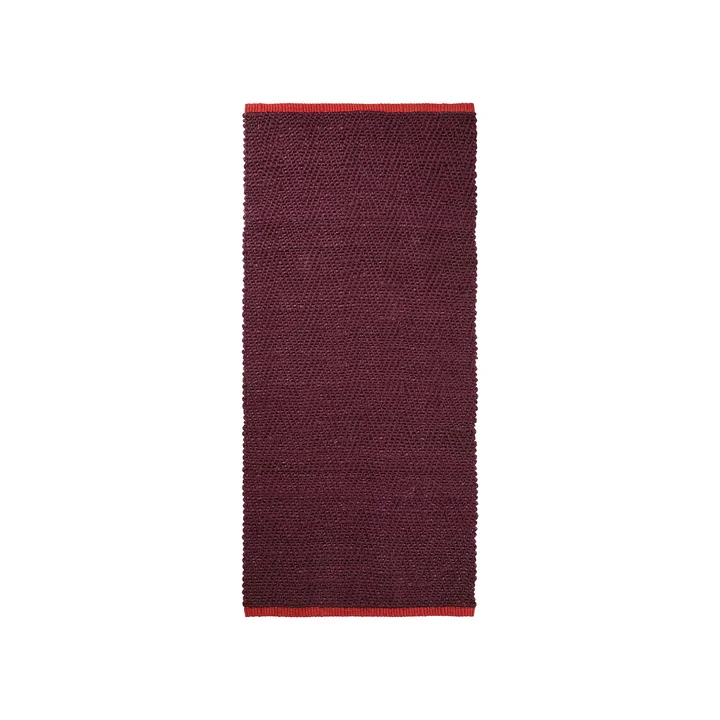 Mette Ditmer - Notes Jute rug, 70 x 150 cm, wine