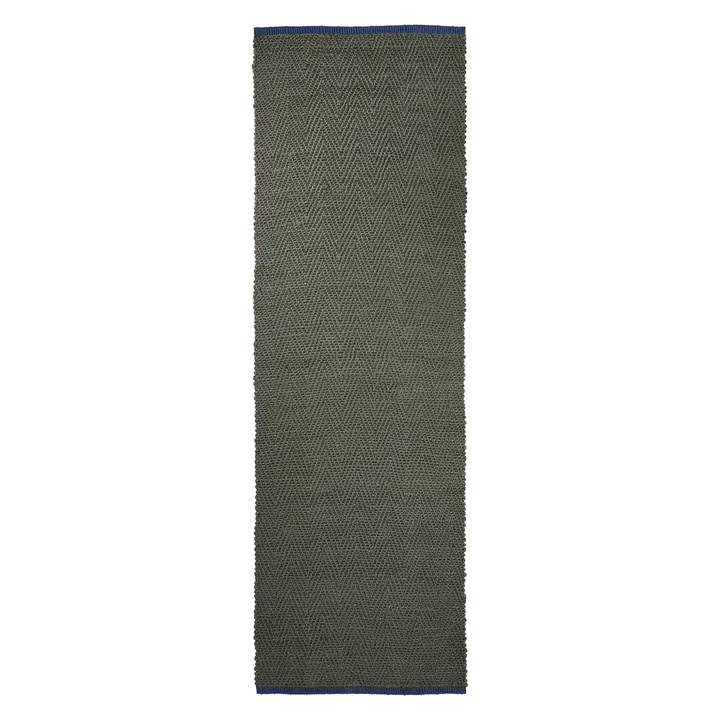 Mette Ditmer - Notes Jute rug, 80 x 245 cm, dark olive