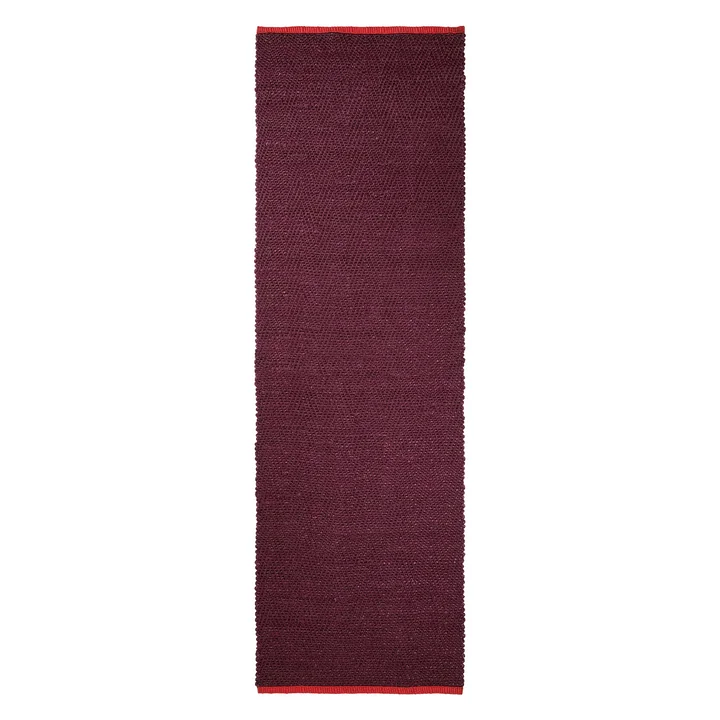 Mette Ditmer - Notes Jute rug, 80 x 245 cm, wine