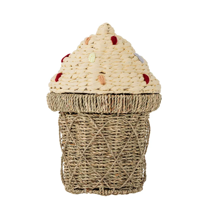 Bloomingville Mini - Cillie Basket with lid, H 41 cm, natural