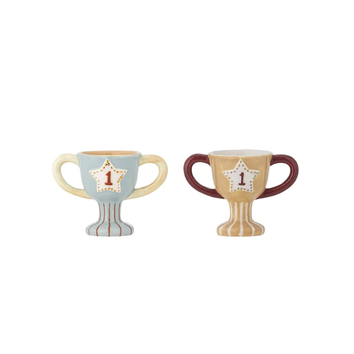 Bloomingville Mini - Trophy Egg cup, multicolored (set of 2)