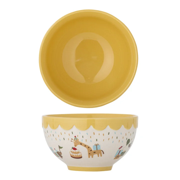 Bloomingville Mini - Celebrate bowl, Ø 13.5 cm, yellow