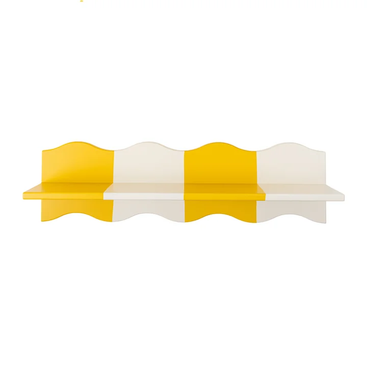 Bloomingville Mini - Bubbi wall shelf, 80 cm, yellow / white