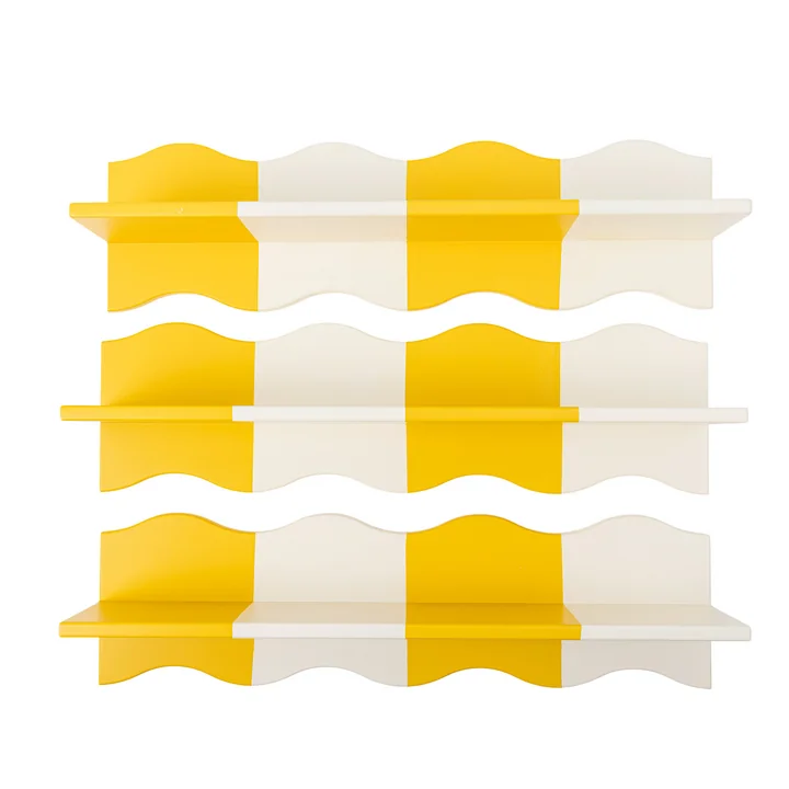 Bloomingville Mini - Bubbi wall shelf, 80 cm, yellow / white