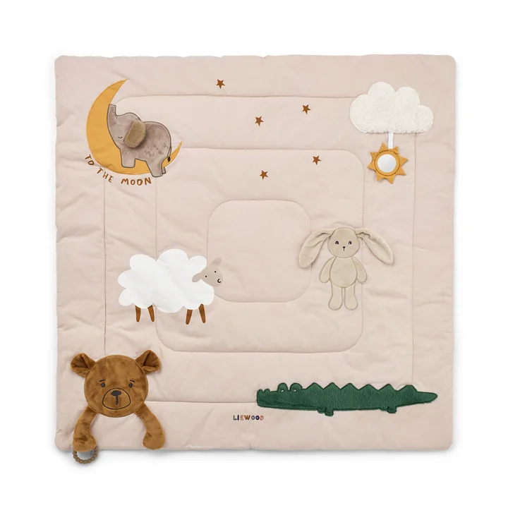 LIEWOOD - Bernet activity blanket, 95 x 95 cm, sandy multi mix